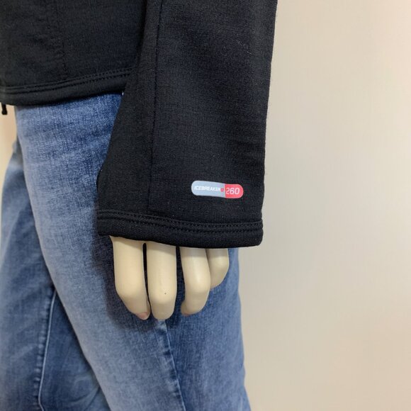 ICEBREAKER GT 260 midweight 98 merino spandex zip pockets full zip Hood jacket S - Picture 10 of 15